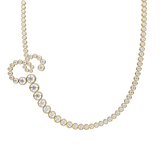 Bezel Initial Tennis Necklace