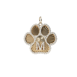 Fluted Dog Tag Initial Charm