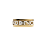 14k Personalized Skinny Charm Ring ™