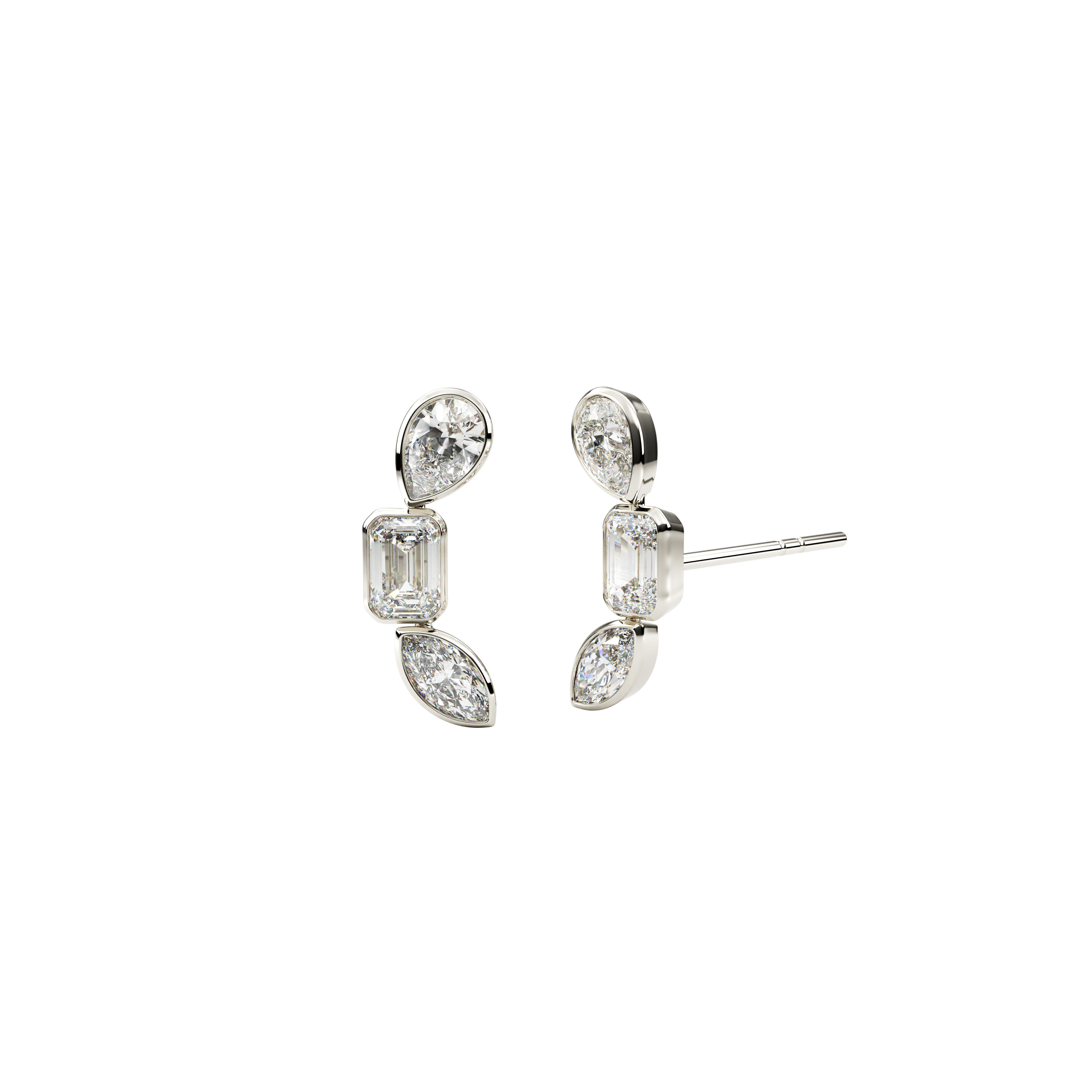 Triple Multi Shape Stud