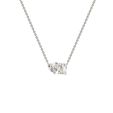 14k Two Stone Necklace