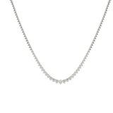 Three Prong Graduating Tennis Necklace