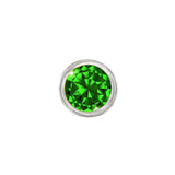 Skinny Silver May Charm (white)