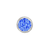 Skinny Silver September Charm (white)