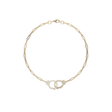 14k Diamond Handcuff Chain