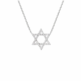 14k Diamond Star of David Necklace