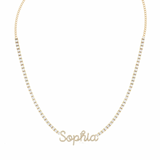 14K Personalized Tennis Necklace