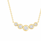 14k Illusion Cluster Necklace