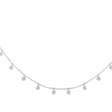 14k Bezel Drop Diamond Necklace