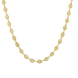 10K Puffy Mariner Link Chain Necklace
