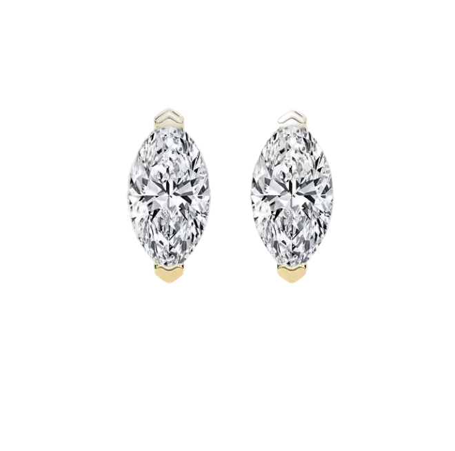 14k Marquise Studs