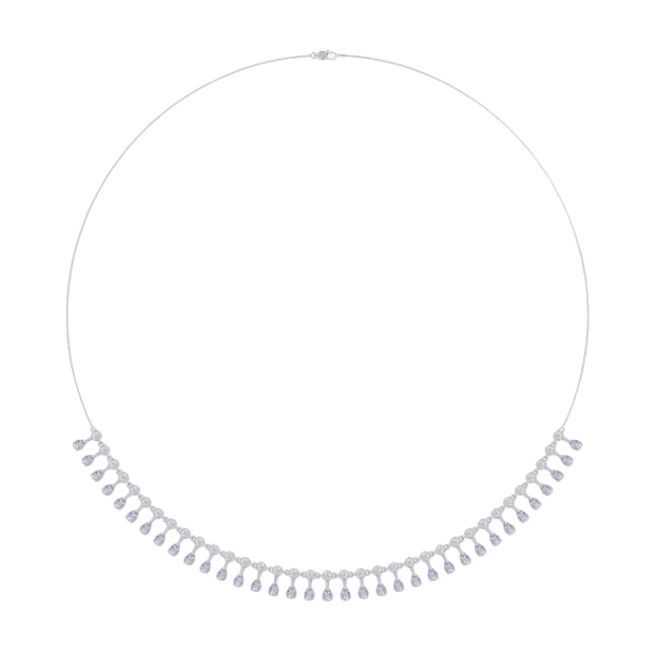 Round Pear Drop Bib Necklace