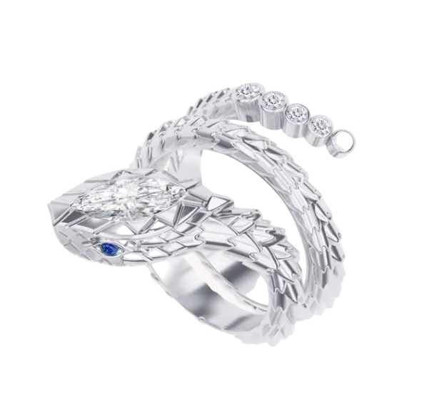 Marquise Wrap Snake Ring