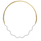 Half Axis Collar Half Tennis Necklace™ *