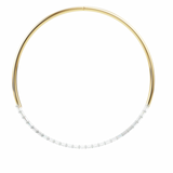 Half Axis Collar Half Tennis Necklace™ *
