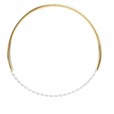 Half Axis Collar Half Tennis Necklace™ *