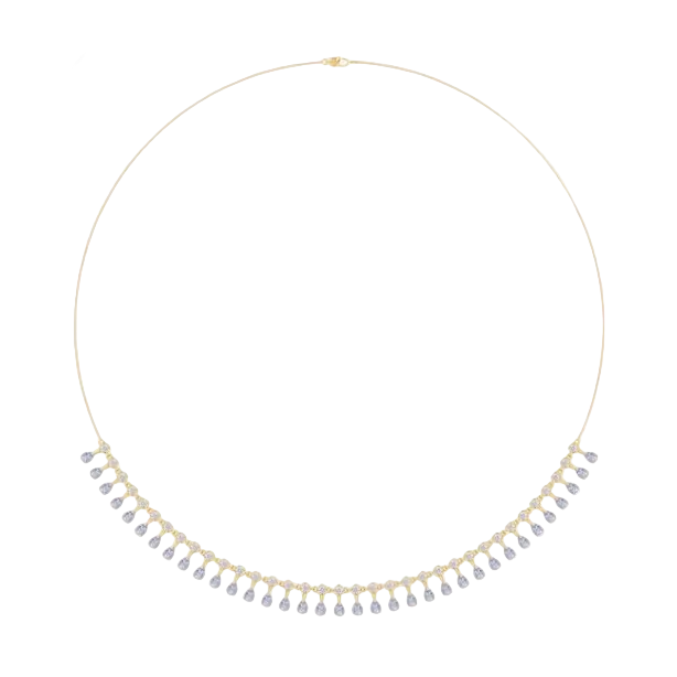 Round Pear Drop Bib Necklace