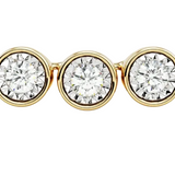 14k Illusion Graduating Bezel Tennis Necklace
