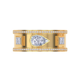 Pear and Princess Pave Outline Ring Cover