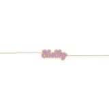14k Pave Outline Enamel Bracelet
