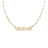 Date On A Link Chain Necklace