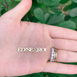 14k Multi Name Necklace With Pave &