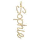 Pave Name Charm
