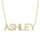 Pave Block Letter Necklace