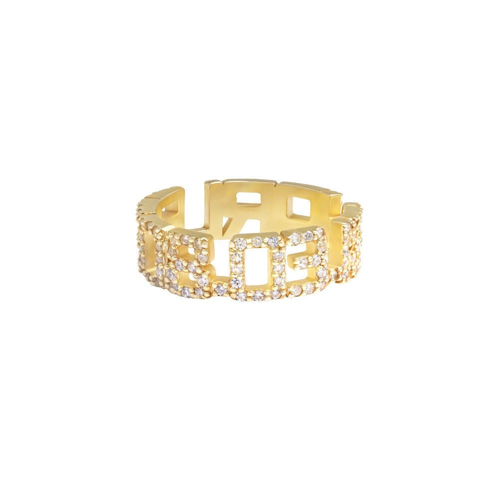 Personalized Half And Half Ring