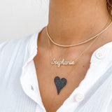 Pave Script Letter Necklace