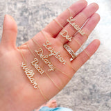 Pave Script Letter Necklace