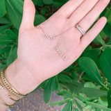 Pave Block Letter Necklace