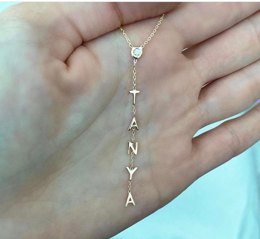 Name Lariat Necklace