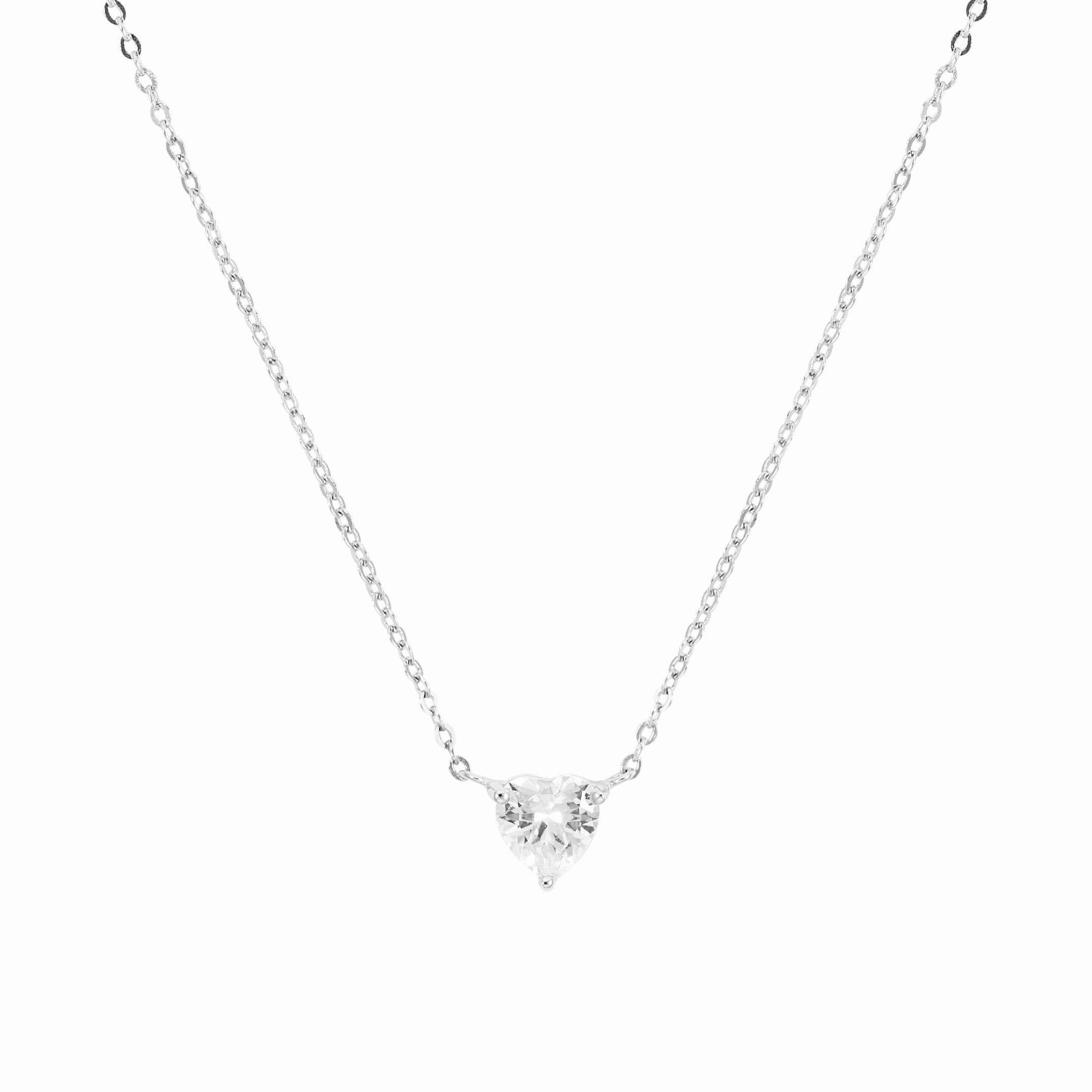 Solitaire Heart Necklace