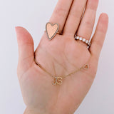 14k Diamond Accent Initial Necklace
