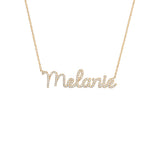 Pave Script Letter Necklace